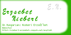 erzsebet nieberl business card